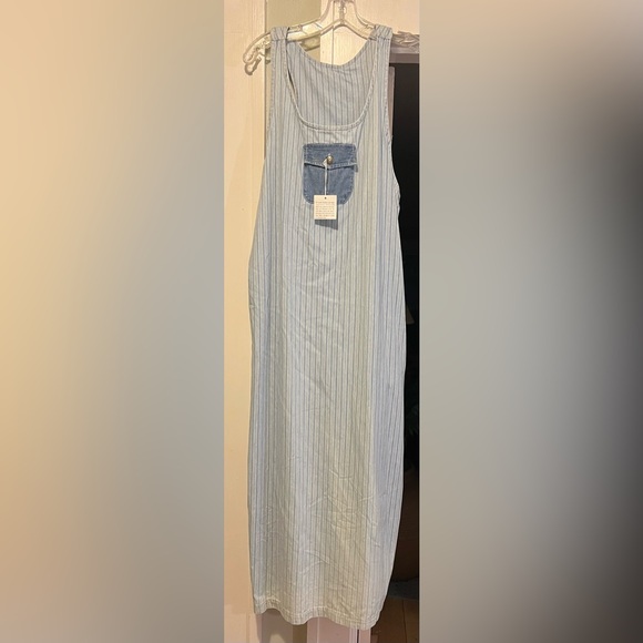 Match Blue and White Striped Maxi Dress - Picture 1 of 6